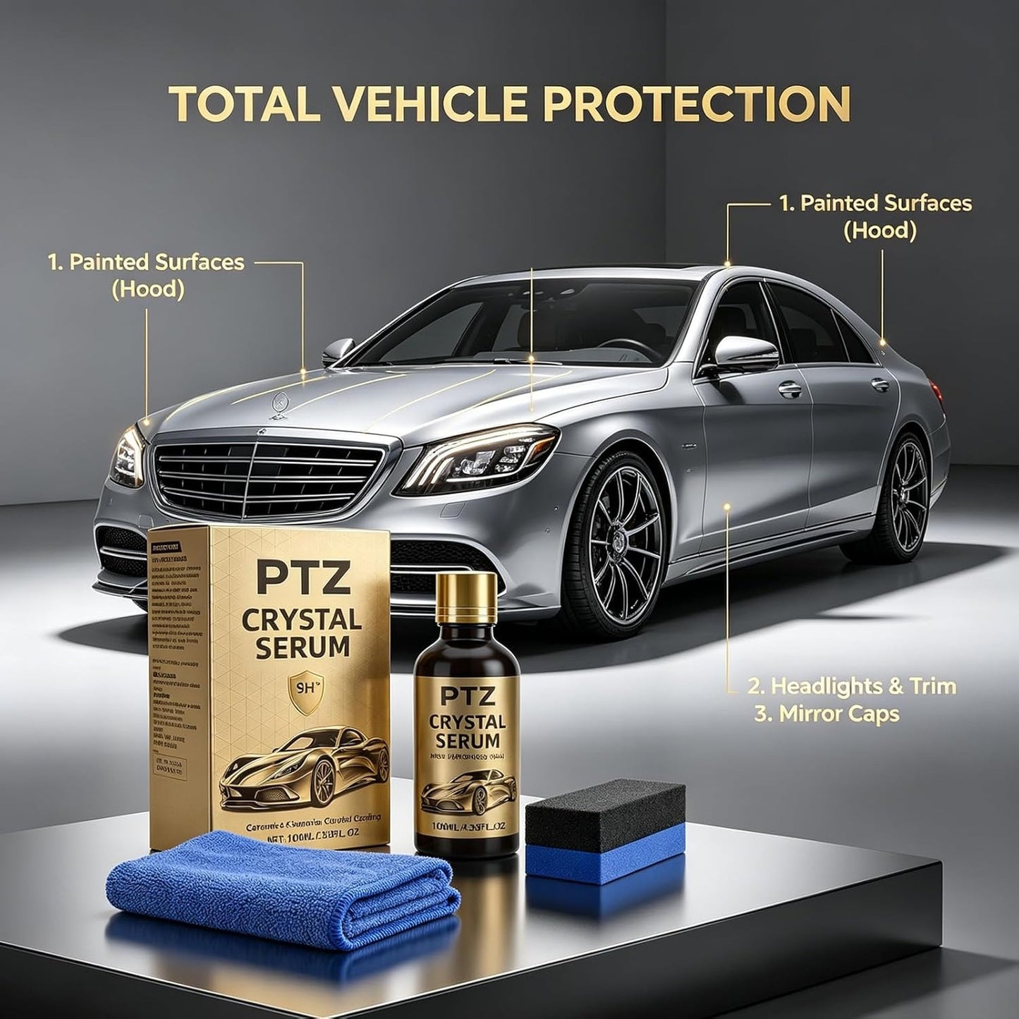 PTZ Crystal Serum,Ceramic Car Coating Kit