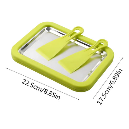 Instant Ice Cream Maker Tray with Scraper
